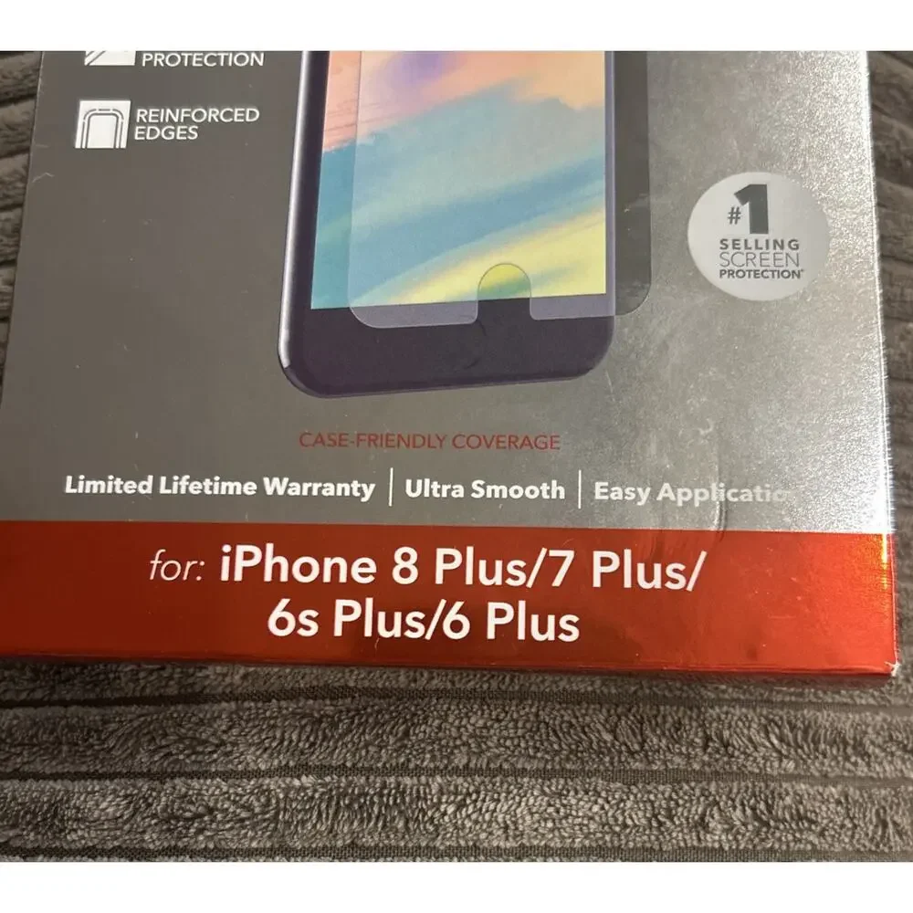 ZAGG Glass + for Iphone 8 Plus 7 Plus 6s Plus 6 Plus (New in Original Box)